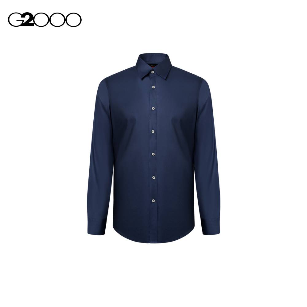 G2000 Men Eason Easy Care Stretch Long Sleeve Woven Shirt