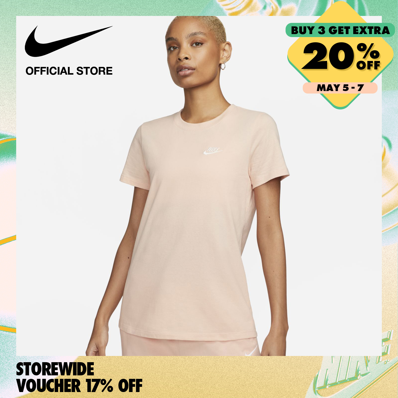Nike Women's Sportswear Women's Club T-Shirt - Arctic Orange